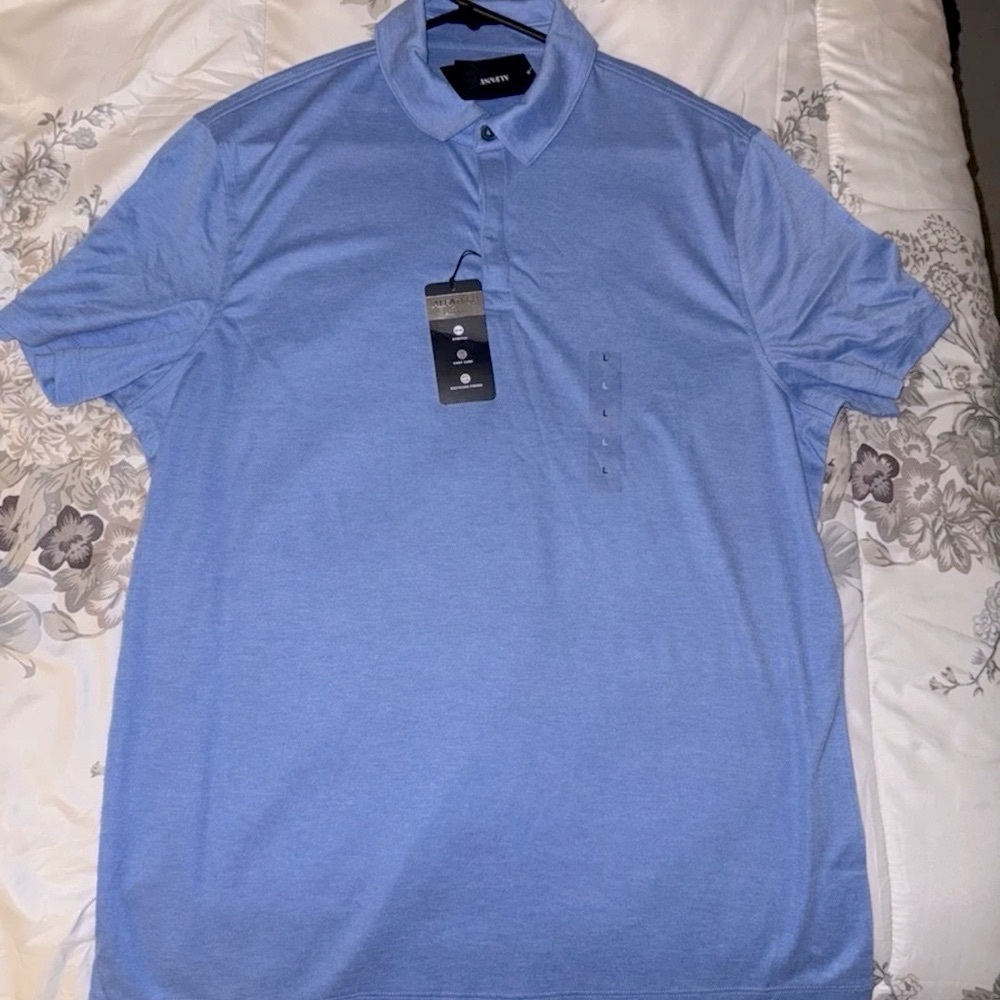 Men's alfani  Blue Polo Shirt large